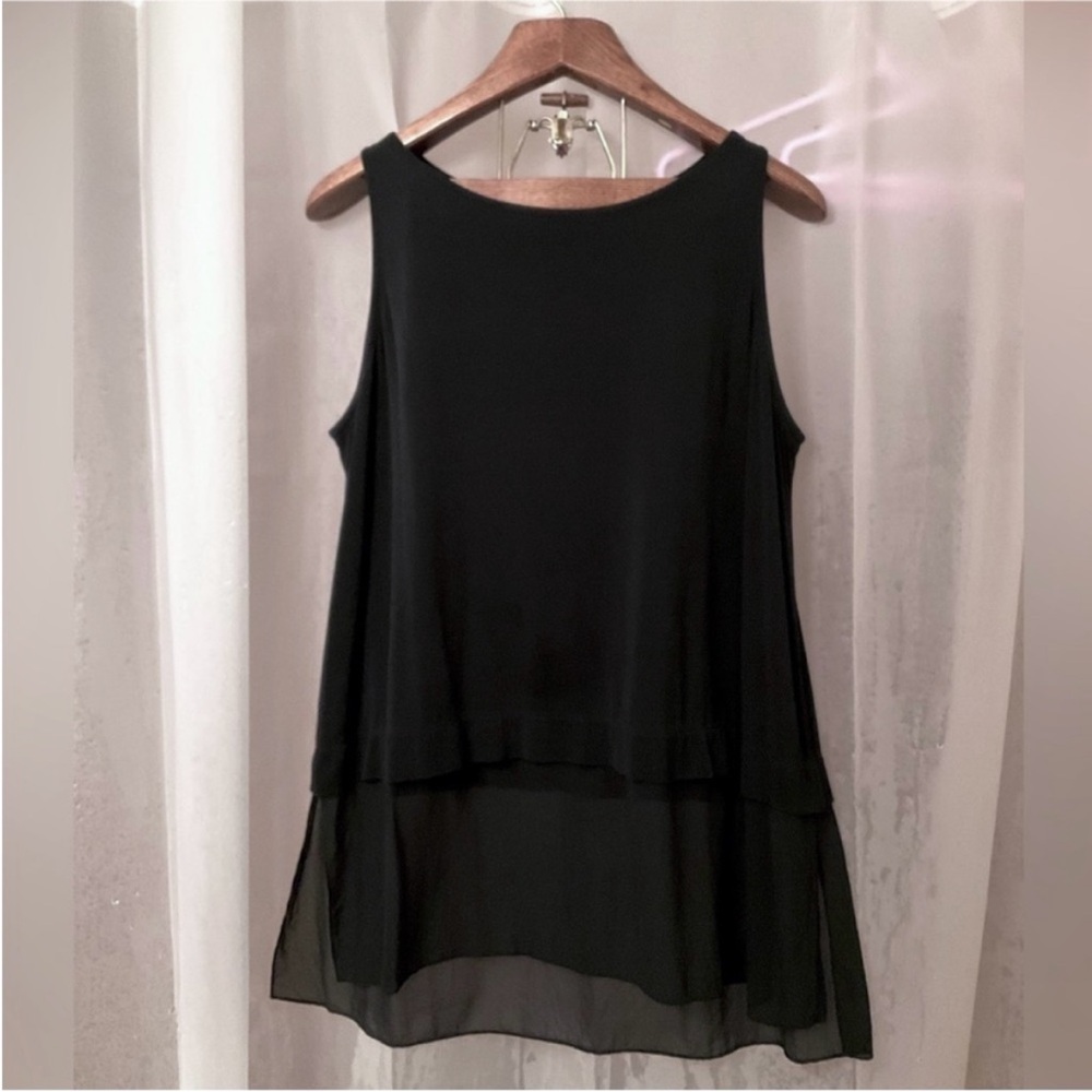 Eileen Fisher Batrau Neck Boxy Shell